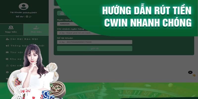 Rút tiền thưởng trên CWIN 24/7 qua ví điện tử